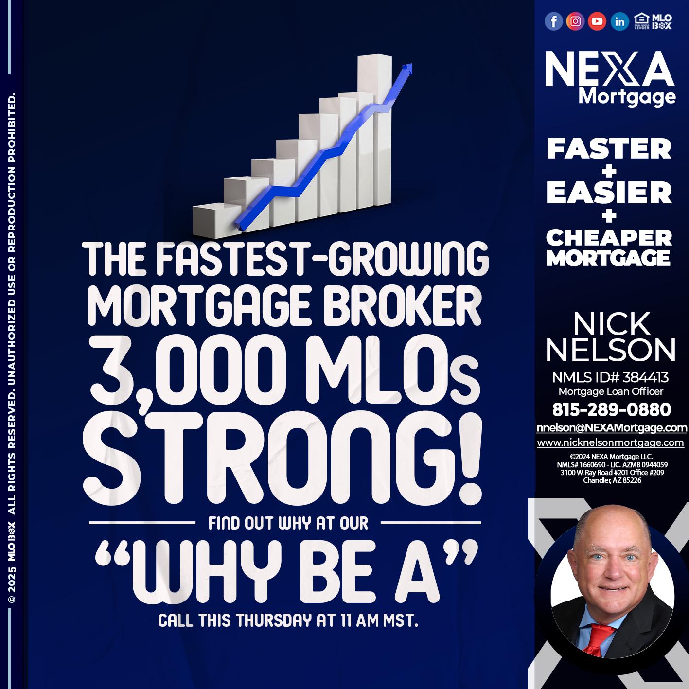 3K MLOs STRONG - Nicholas Nelson -Mortgage Loan Officer